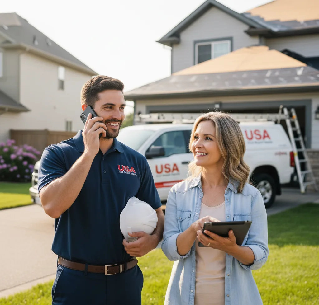 USA Roof Repair Experts customer support in Burnett